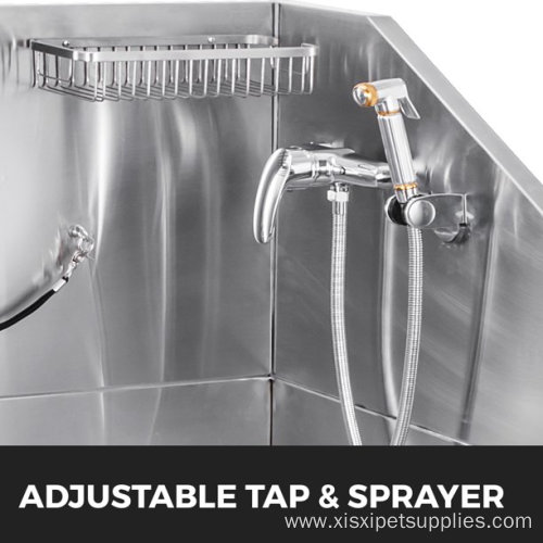 Dog Grooming Tub Stainless Steel Professional Pet Bathtub